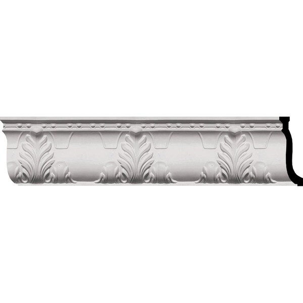 Ekena Millwork SAMPLE - 9 1/4"H x 3 3/4"P x 9 7/8"F x 12"L Alexandria Acanthus Leaf and Ribbons Crown Moulding SAMPLE-MLD09X03X10AL - main